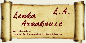 Lenka Armaković vizit kartica